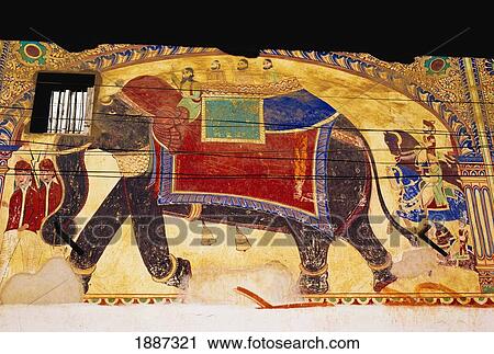 Elephant Painted On Haveli Residence Wall View Large Photo Image Stock Image - Elephant Painted On Haveli Residence Wall. Fotosearch