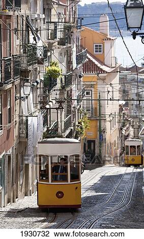 Elevador De Bica, Old Funicular Railway, Lisbon, Portugal, Europe View Large Photo Image Stock Image - Elevador De Bica, Old Funicular Railway, Lisbon, Portugal, Europe. Fotosearch