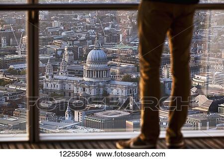 Elevated afternoon view from the Shard Building of St. Paul's Cathedral; London, England View Large Photo Image Picture - Elevated afternoon view from the Shard Building of St. Paul's Cathedral; London, England. Fotosearch