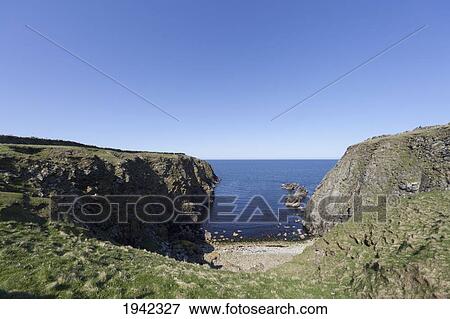 Elevated Land By The Coast; Noss Scotland View Large Photo Image Stock Photo - Elevated Land By The Coast; Noss Scotland. Fotosearch