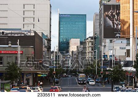 Elevated View Downtown District; New Zealand View Large Photo Image Stock Image - Elevated View Downtown District; New Zealand. Fotosearch
