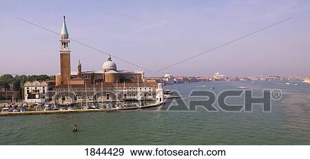 Stock Photo - Elevated View Of Church Of St. Giorgio Maggiore; Venice, Italy. Fotosearch