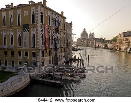 Stock Image - Elevated View Of Grand Canal; Venice, Italy. Fotosearch