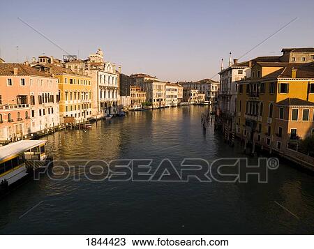 Elevated View Of Grand Canal; Venice, Italy View Large Photo Image Stock Image - Elevated View Of Grand Canal; Venice, Italy. Fotosearch