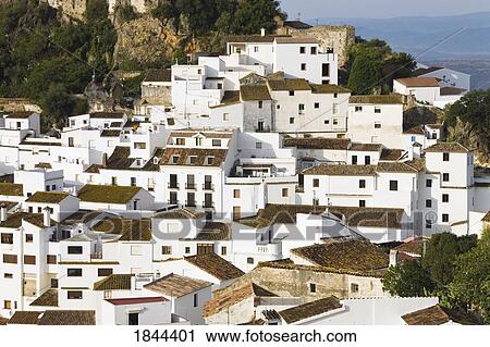 Elevated View Of Village Situated On Hill; Casares, Malaga Province, Spain View Large Photo Image Stock Image - Elevated View Of Village Situated On Hill; Casares, Malaga Province, Spain. Fotosearch