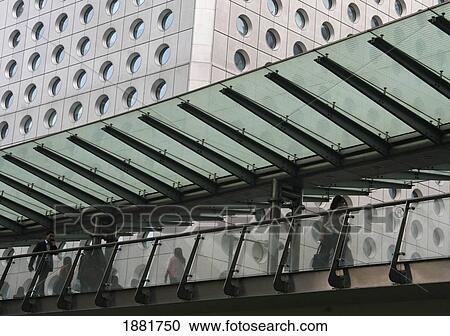 Stock Image - Elevated Walkway Outside Jardine House. Fotosearch