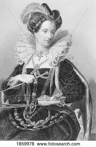 Stock Photo - Elizabeth I, 1533-1603. Queen Of England 1558-1603. Engraved By W. Holl After E. Corbould. From The Book The Queens Of England, Volume Ii By Sydney Wilmot. Published London Circa. 1890.. Fotosearch