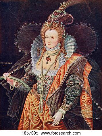 Elizabeth I, 1533-1603. Queen Of England From The Painting By Zucchero At Hatfield House. View Large Photo Image Stock Photography - Elizabeth I, 1533-1603. Queen Of England From The Painting By Zucchero At Hatfield House.. Fotosearch