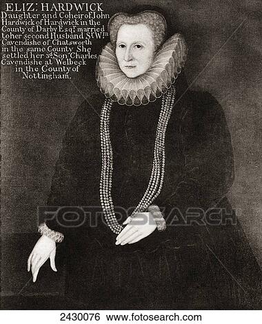 Stock Photograph - Elizabeth Talbot, Countess of Shrewsbury, c. 1521 - 1608, known as Bess of Hardwick. After a contemporary work.. Fotosearch