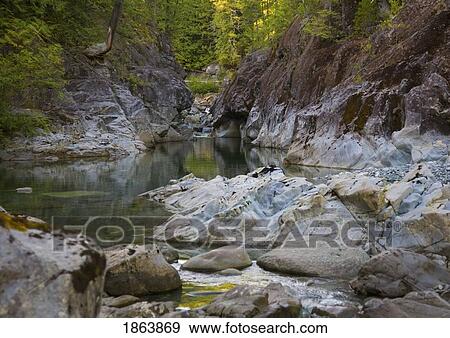 Stock Photo - Elk Falls Provincial Park, British Columbia, Canada. Fotosearch
