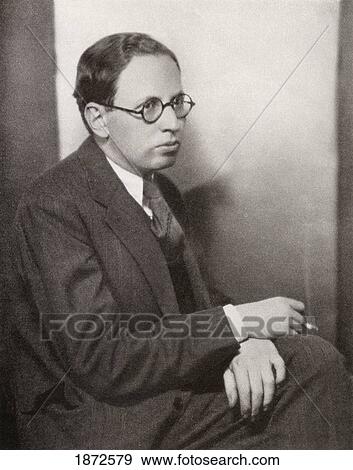Stock Photo - Elmer Rice, 1892 To 1967. American Playwright. From The Book Back To Montparnasse By Sisley Huddleston, Published 1931. Fotosearch
