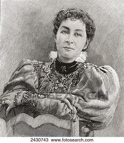Stock Image - Emma Eames, 1865 - 1952. American soprano. From The Strand Magazine published 1897.. Fotosearch