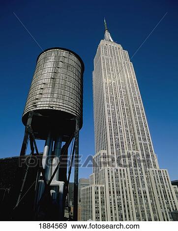 Stock Photo - Empire State Building And Water Tower. Fotosearch