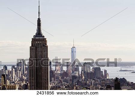 Empire State Building, as seen from Rockefeller Center, New York City, New York, United States View Large Photo Image Stock Photograph - Empire State Building, as seen from Rockefeller Center, New York City, New York, United States. Fotosearch