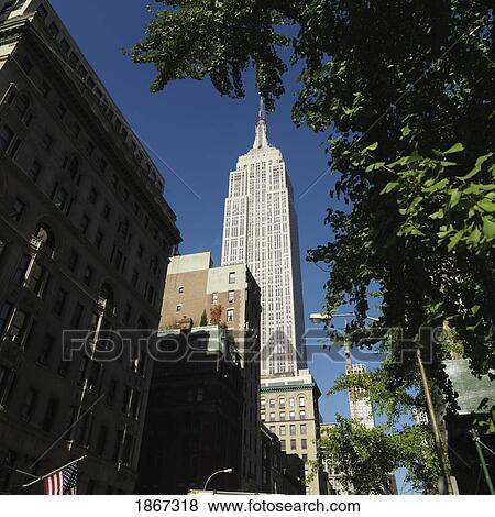 Empire State Building, Manhattan, New York, Usa View Large Photo Image Stock Photo - Empire State Building, Manhattan, New York, Usa. Fotosearch