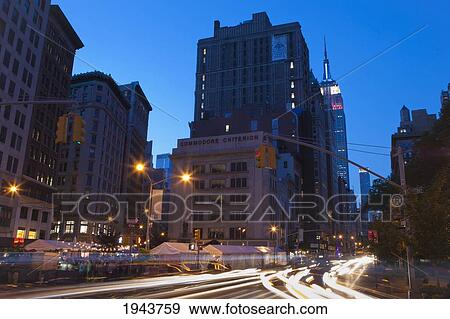 Stock Photo - Empire State Building Seen From The Flatiron District; New York City New York United States Of America. Fotosearch