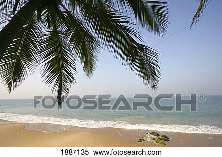 Stock Photography - Empty Beach On The Malabar Coast. Fotosearch