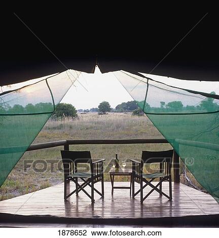 Empty Chairs On Deck As Seen Through Tent View Large Photo Image Stock Image - Empty Chairs On Deck As Seen Through Tent. Fotosearch