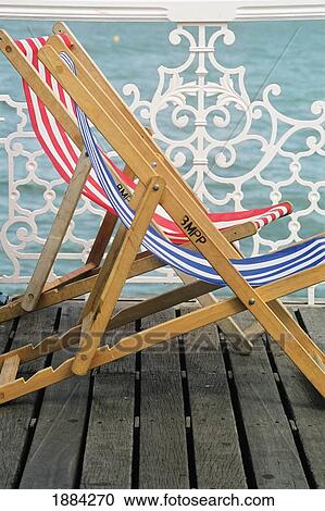 Empty Deckchairs On Pier View Large Photo Image Stock Image - Empty Deckchairs On Pier. Fotosearch