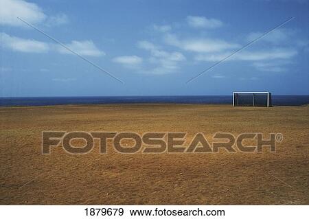 Empty Football Pitch By The Ocean View Large Photo Image Stock Photo - Empty Football Pitch By The Ocean. Fotosearch