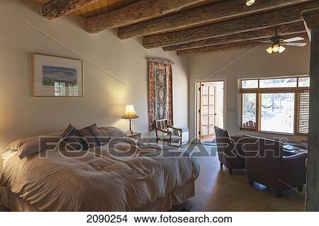 Empty Room Of Ojo Caliente Mineral Springs In Northern New Mexico Resort And Spa Near Santa Fe, Ojo Caliente, New Mexico, Usa View Large Photo Image Picture - Empty Room Of Ojo Caliente Mineral Springs In Northern New Mexico Resort And Spa Near Santa Fe, Ojo Caliente, New Mexico, Usa. Fotosearch