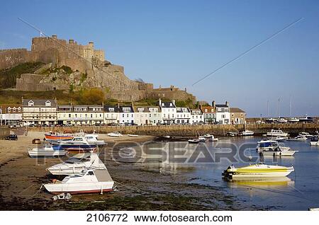 England, Channel Islands, View of Gorey Harbour; Jersey View Large Photo Image Stock Image - England, Channel Islands, View of Gorey Harbour; Jersey. Fotosearch