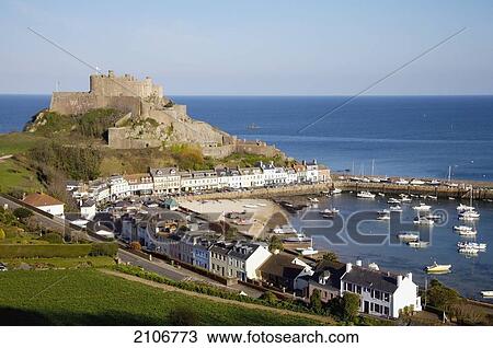 England, Channel Islands, View of Gorey Harbour; Jersey View Large Photo Image Stock Image - England, Channel Islands, View of Gorey Harbour; Jersey. Fotosearch