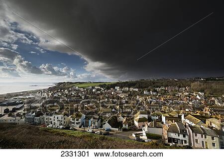England, East Sussex, Thunderstorm over coastal resort town; Hastings View Large Photo Image Stock Image - England, East Sussex, Thunderstorm over coastal resort town; Hastings. Fotosearch