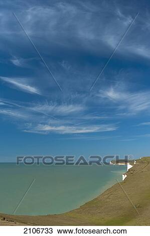England, East Sussex, View of coastline with cliffs; Seven Sisters National Park View Large Photo Image Stock Image - England, East Sussex, View of coastline with cliffs; Seven Sisters National Park. Fotosearch