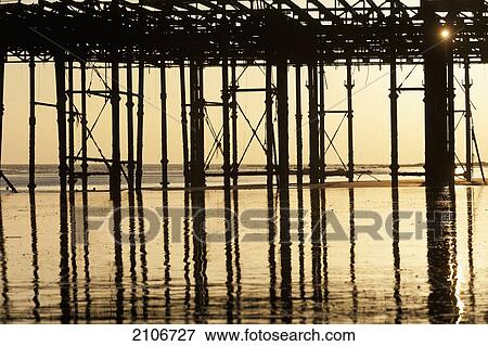 England, East Sussex, View of old pier at sunset; Hastings View Large Photo Image Stock Photo - England, East Sussex, View of old pier at sunset; Hastings. Fotosearch
