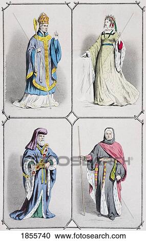 English Costumes Between 1392 And 1413. Bishop, Countess, Earl And Judge. From The National And Domestic History Of England By William Aubrey Published London Circa 1890 View Large Photo Image Stock Image - English Costumes Between 1392 And 1413. Bishop, Countess, Earl And Judge. From The National And Domestic History Of England By William Aubrey Published London Circa 1890. Fotosearch