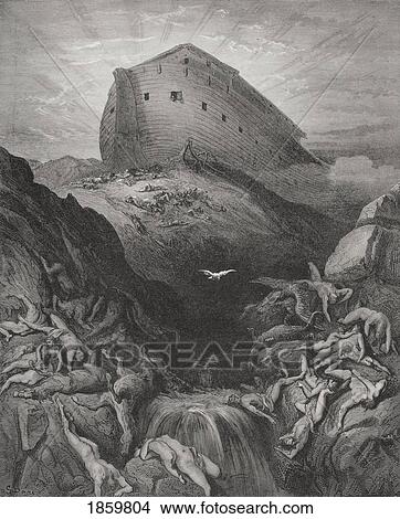 Engraving From The Dore Bible Illustrating Genesis Xiii 8 And 9 The Dove Sent Forth From The Ark By Gustave Dore 1832-1883 French Artist And Illustrator View Large Photo Image Picture - Engraving From The Dore Bible Illustrating Genesis Xiii 8 And 9 The Dove Sent Forth From The Ark By Gustave Dore 1832-1883 French Artist And Illustrator. Fotosearch