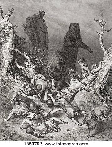 Engraving From The Dore Bible Illustrating 2 Kings Ii 23 And 24 The Children Destroyed By Bears By Gustave Dore 1832-1883 French Artist And Illustrator View Large Photo Image Stock Image - Engraving From The Dore Bible Illustrating 2 Kings Ii 23 And 24 The Children Destroyed By Bears By Gustave Dore 1832-1883 French Artist And Illustrator. Fotosearch