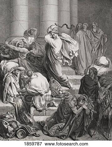 Engraving From The Dore Bible Illustrating Luke Xix 45 And 46 The Buyers And Sellers Driven Out Of The Temple By Gustave Dore 1832-1883 French Artist And Illustrator View Large Photo Image Stock Photo - Engraving From The Dore Bible Illustrating Luke Xix 45 And 46 The Buyers And Sellers Driven Out Of The Temple By Gustave Dore 1832-1883 French Artist And Illustrator. Fotosearch