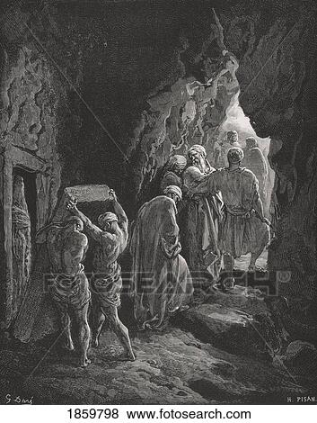 Stock Photo - Engraving From The Dore Bible Illustrating Genesis Xxiii 19 And 20 The Burial Of Sarah By Gustave Dore 1832-1883 French Artist And Illustrator. Fotosearch