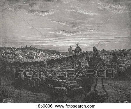 Engraving From The Dore Bible Illustrating Genesis Xiii 1 To 4 Abraham Journeying Into The Land Of Canaan By Gustave Dore 1832-1883 French Artist And Illustrator View Large Photo Image Stock Photograph - Engraving From The Dore Bible Illustrating Genesis Xiii 1 To 4 Abraham Journeying Into The Land Of Canaan By Gustave Dore 1832-1883 French Artist And Illustrator. Fotosearch