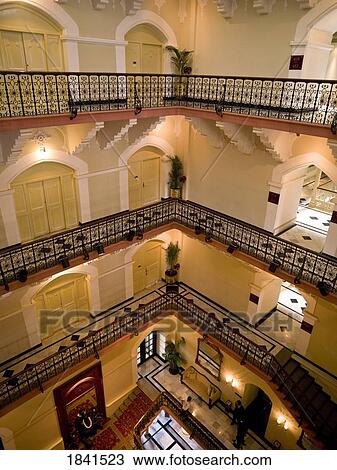 Stock Image - Entrance Hall With Four Floors; Mumbai, India. Fotosearch
