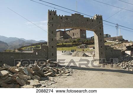 Entrance To A Military Fort, Khyber Pass, Federally Administered Tribal Areas, Pakistan View Large Photo Image Picture - Entrance To A Military Fort, Khyber Pass, Federally Administered Tribal Areas, Pakistan. Fotosearch