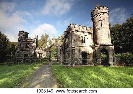 Stock Photo - Entrance To Ballysaggartmore Towers; County Waterford, Ireland. Fotosearch