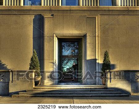 Stock Photo - Entrance To Bank; Ottawa, Ontario, Canada. Fotosearch