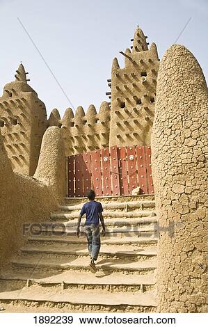 Stock Photo - Entrance To Djenne Mosque. Fotosearch