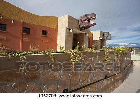 Stock Photo - Entrance to the Cretacic Park by Cal Orck'o, Chuquisaca Department, Bolivia. Fotosearch