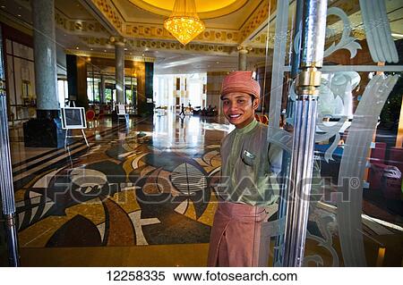 Stock Photography - Entrance to the Empire Hotel and Country Club; Bandar Seri Begawan, Brunei. Fotosearch