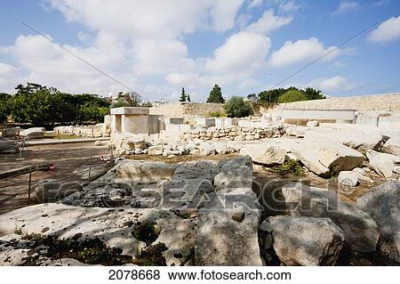 Stock Photo - Entrance To The South Temple, Tarxien Temples, Malta. Fotosearch