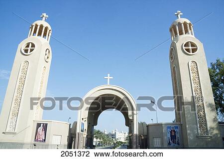 Entrance To The St. Mina Monastery In Mariut, Egypt View Large Photo Image Stock Image - Entrance To The St. Mina Monastery In Mariut, Egypt. Fotosearch