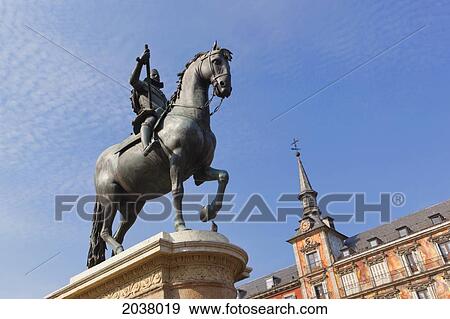 Equestrian Statue Of King Felipe Iii; Madrid Spain View Large Photo Image Stock Photo - Equestrian Statue Of King Felipe Iii; Madrid Spain. Fotosearch