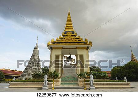 Equestrian statue of the King Norodom; Phnom Penh, Cambodia View Large Photo Image Stock Photo - Equestrian statue of the King Norodom; Phnom Penh, Cambodia. Fotosearch