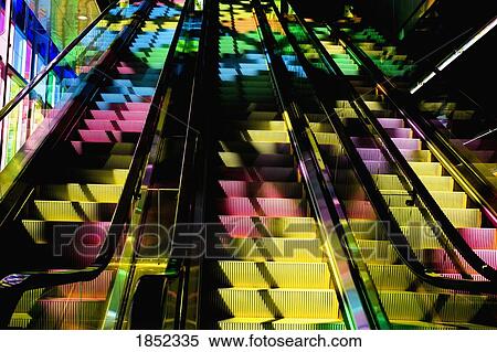 Stock Photography - Escalator At The Palais Des CongrÃƒÆ’Ã‚Â¨s. Fotosearch