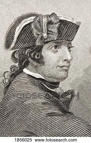 Stock Photography - Esek Hopkins 1718 -1802. Commander In Chief Of The Fleet Throughout The American Revolutionary War. From The Book Gallery Of Historical Portraits Published C. 1880.. Fotosearch
