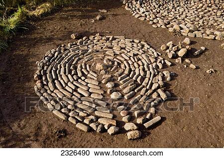 Stock Image - Ethiopia, South Western Ethiopia, Omo Valley, Southern Mursiland, Centre of benna kulugto (Stone Platform); Dirikoro. Fotosearch